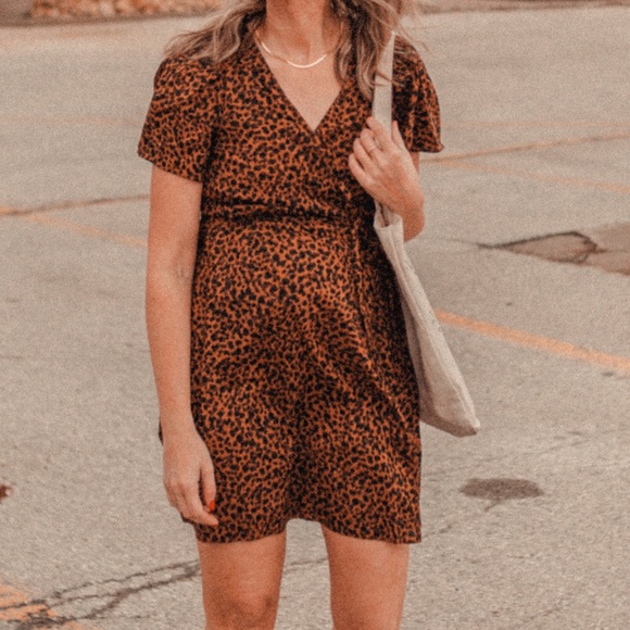Madewell Flutter Sleeve Wrap Mini Dress 